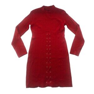 Almost Famous Red Corset Body Con Sweater Dress Size 1X NWT